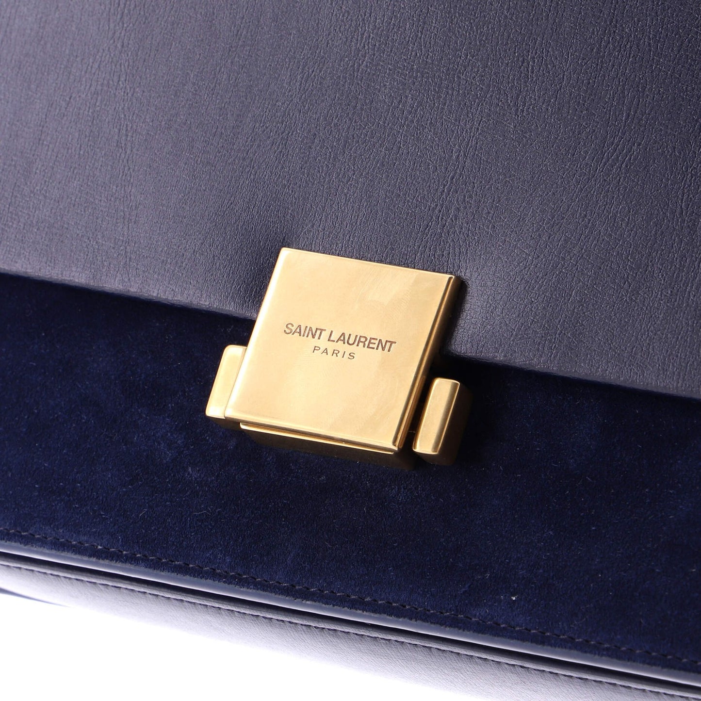 Saint Laurent Bellechasse Shoulder Bag Suede And Leather Medium