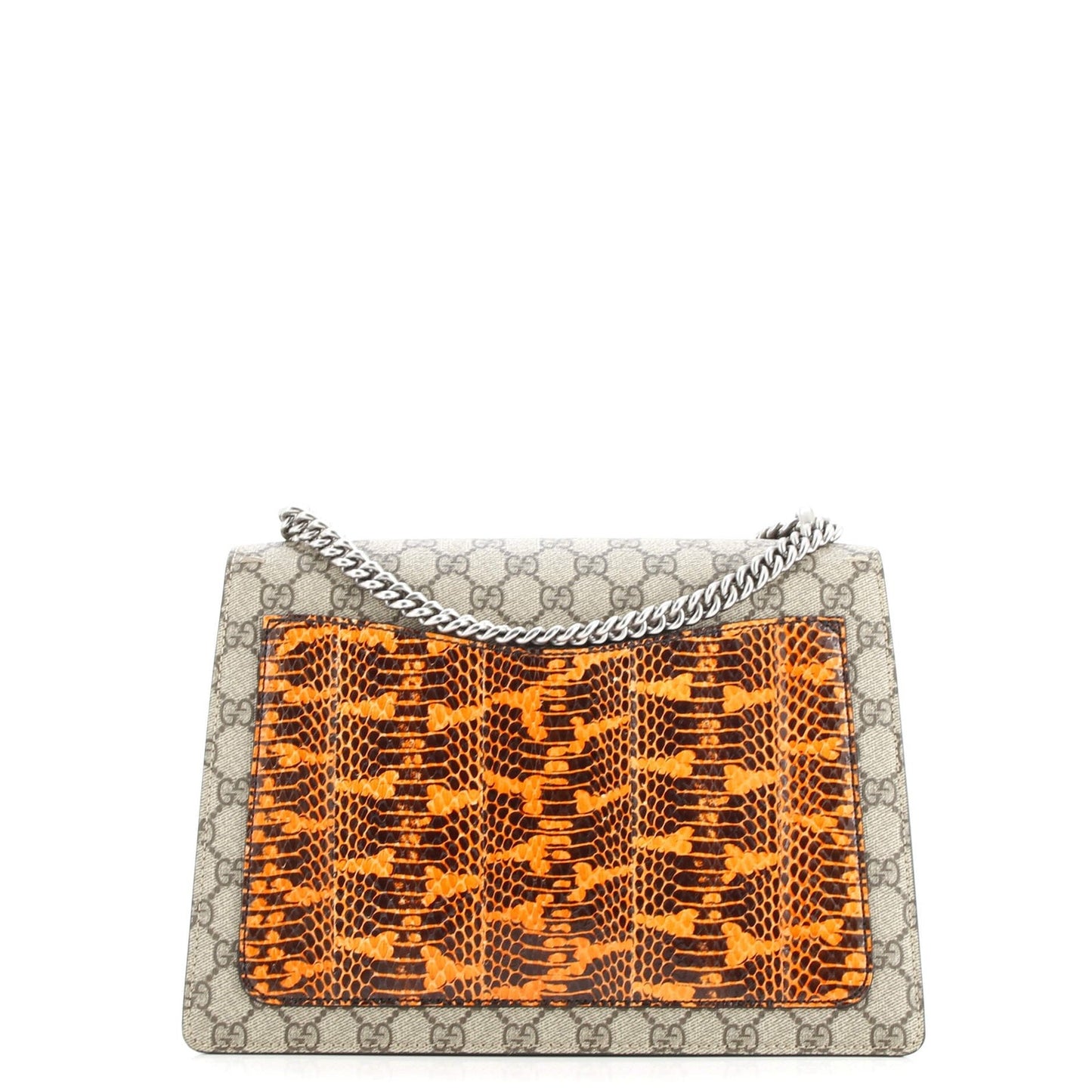Gucci Dionysus Bag Embroidered Gg Coated Canvas With Python Medium