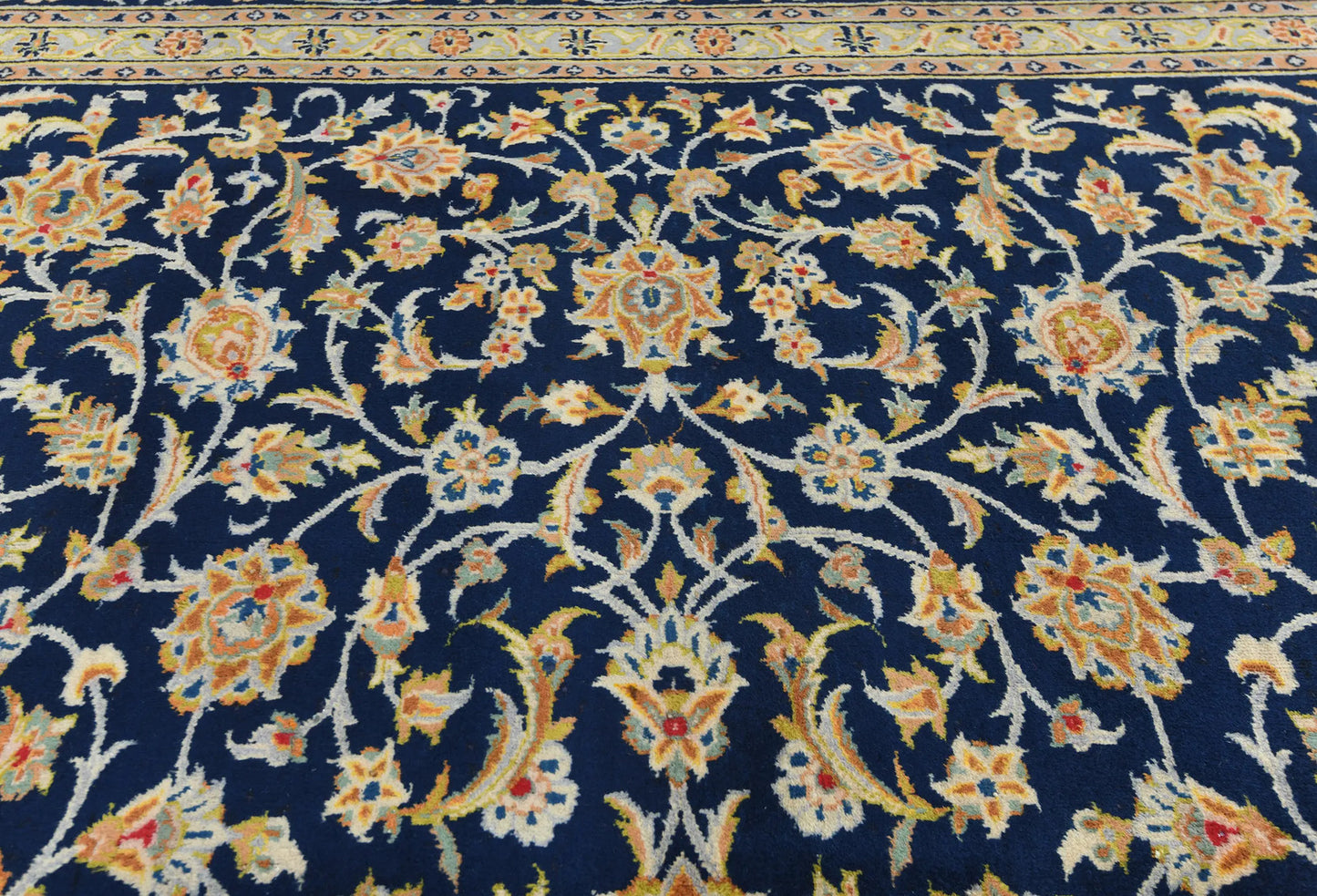 Vintage Wool Oriental Rug 9X13 Ft Floral