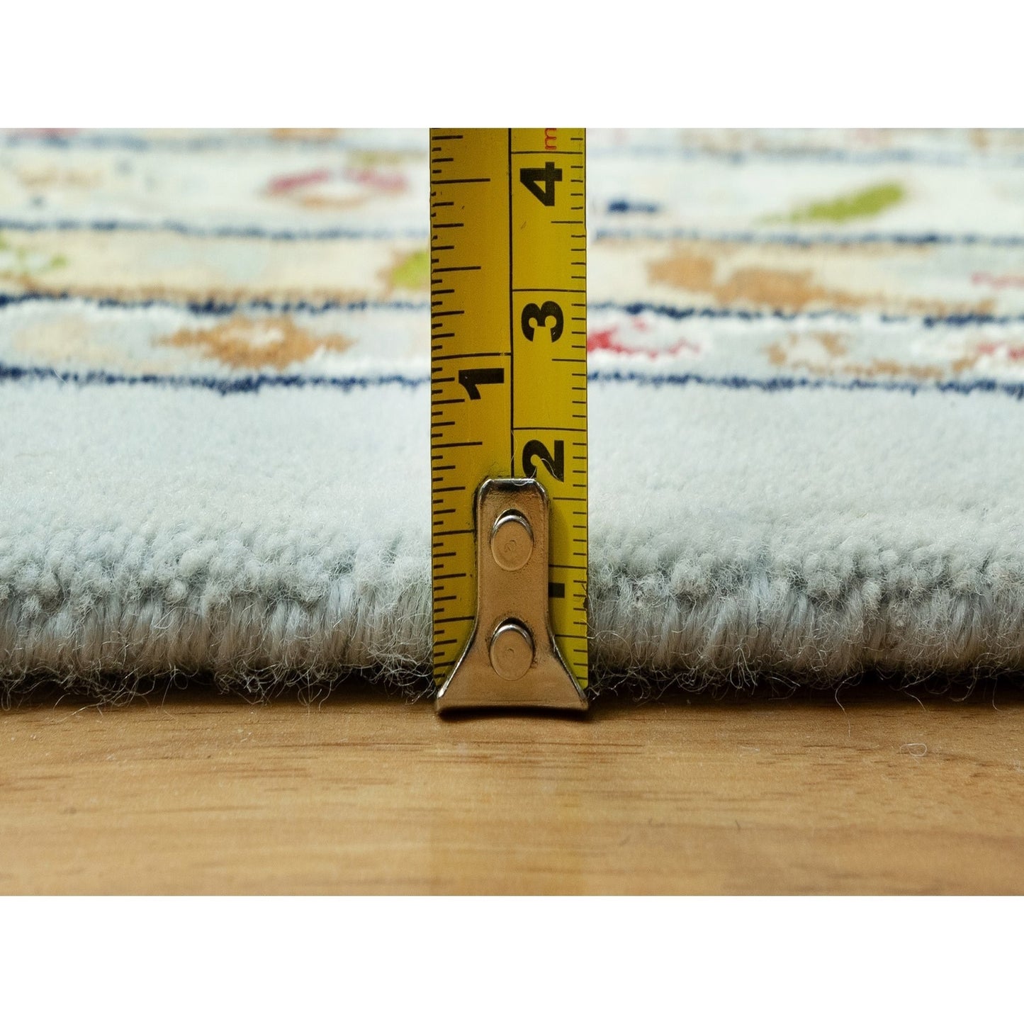 11'6"X15'6" Oslo Blue Nain Design Velvety Wool Hand Knotted Oversized Rug