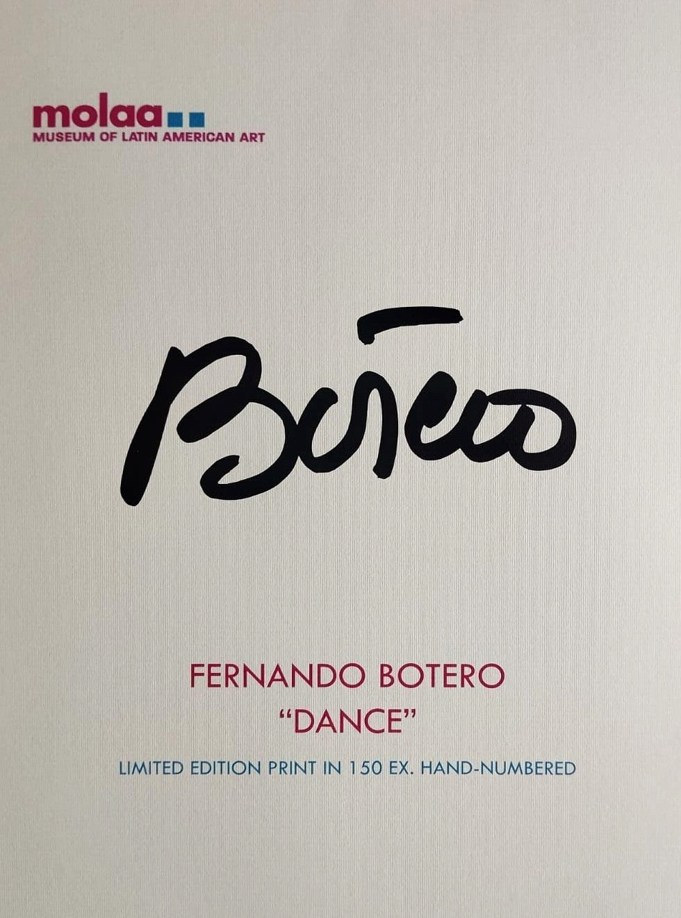 Fernando Botero Museum Lithograph Coa Numbered 150Ex