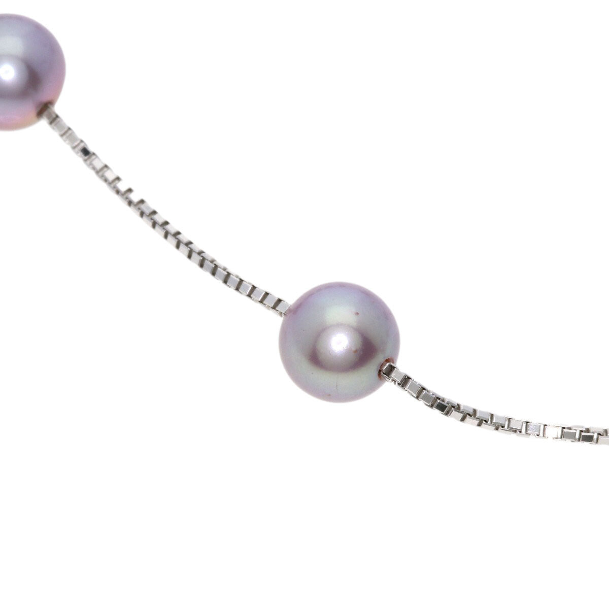 Tasaki Necklace Station Pearl Pearl K18 White