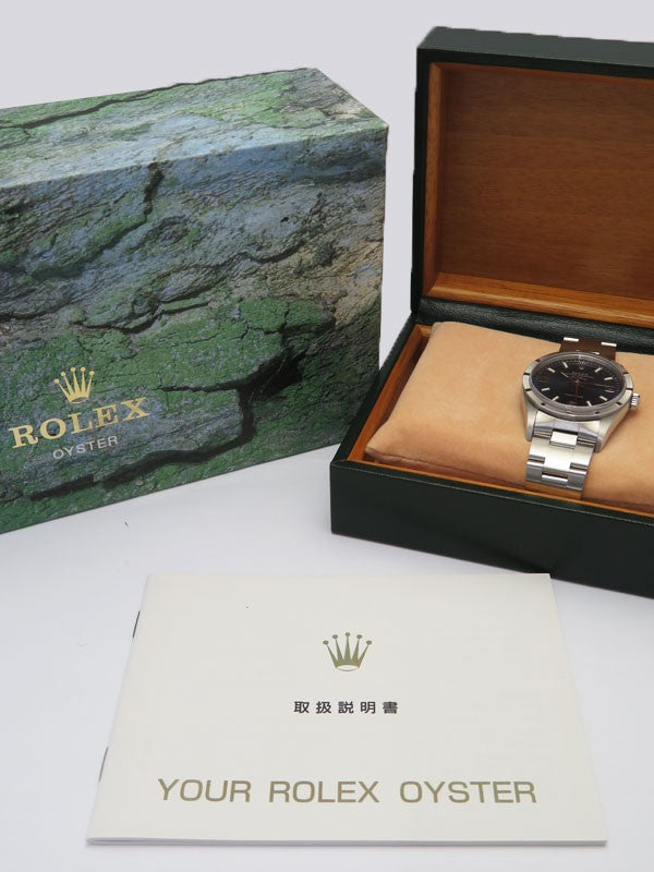 Rolex Air King 14010M Blue Case Size 34Mm Men'S Used Watch #7147