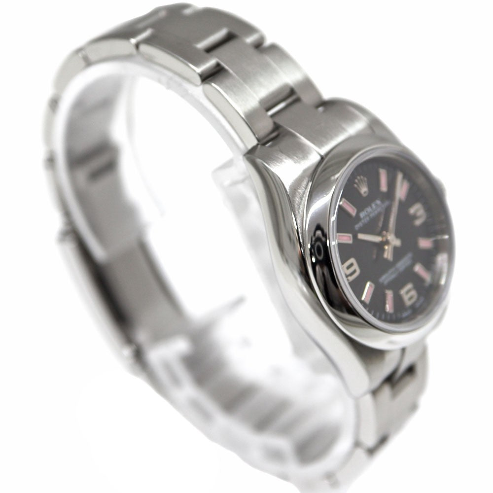 Rolex Oyster Perpetual 176200 Black Case Size 26Mm Ladies Used Watch #72177