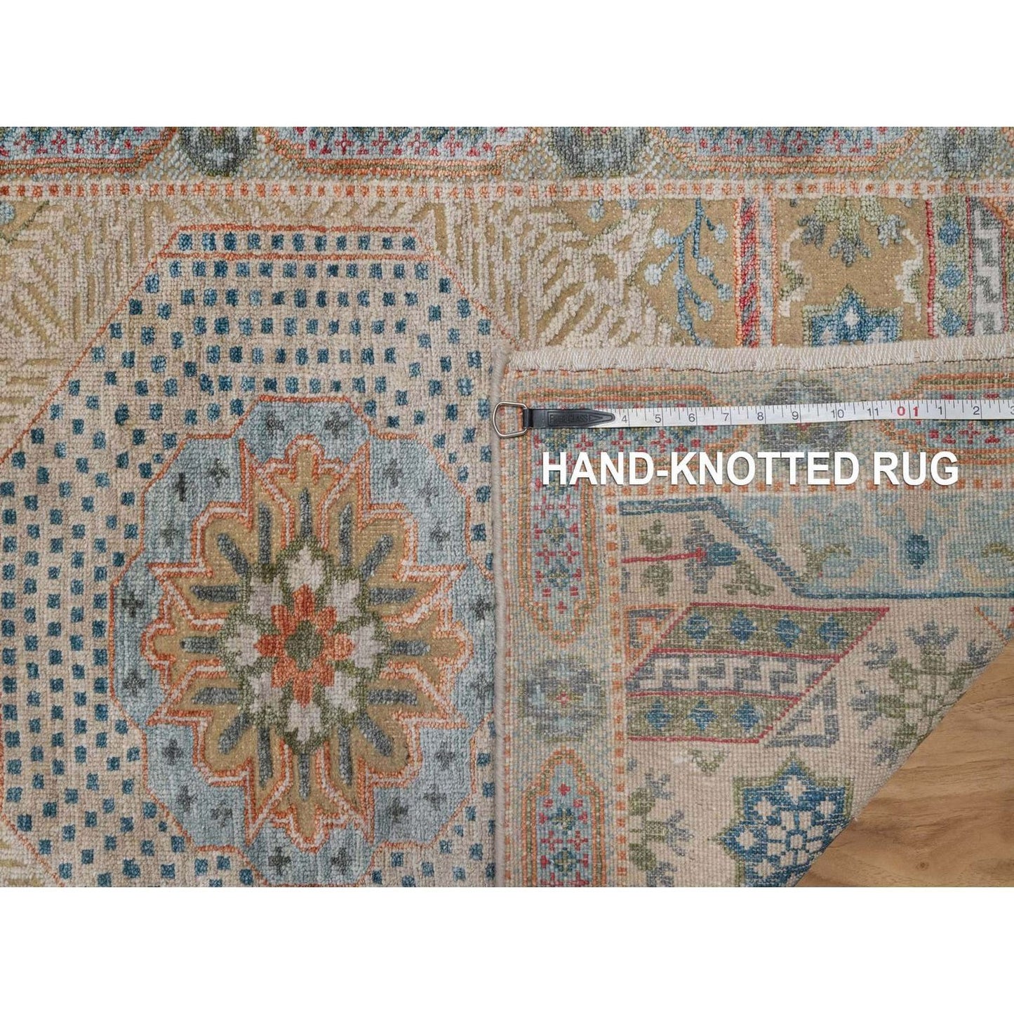 2'8"X19'10" Brown Rug Mamluk Design Hand Knotted Wool And Silk Xl Runner