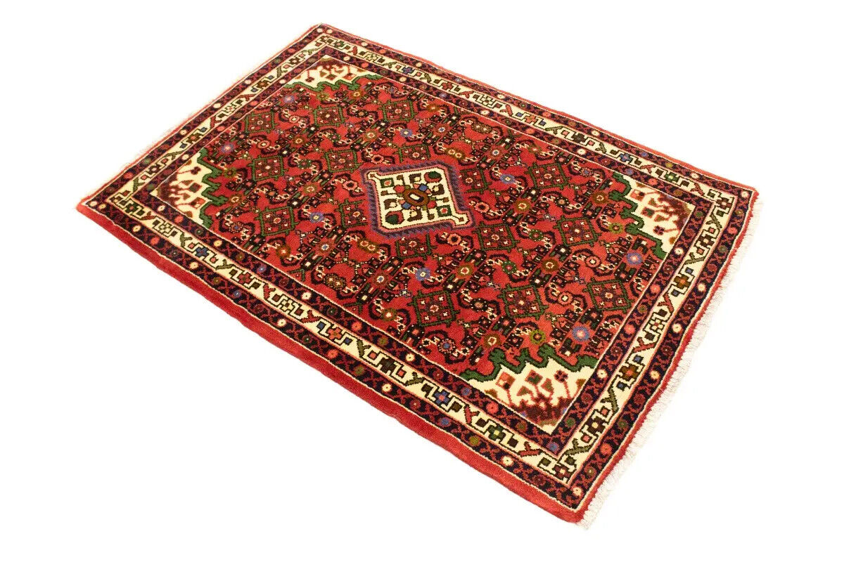 Handmade Oriental Rug Small Floral Tribal