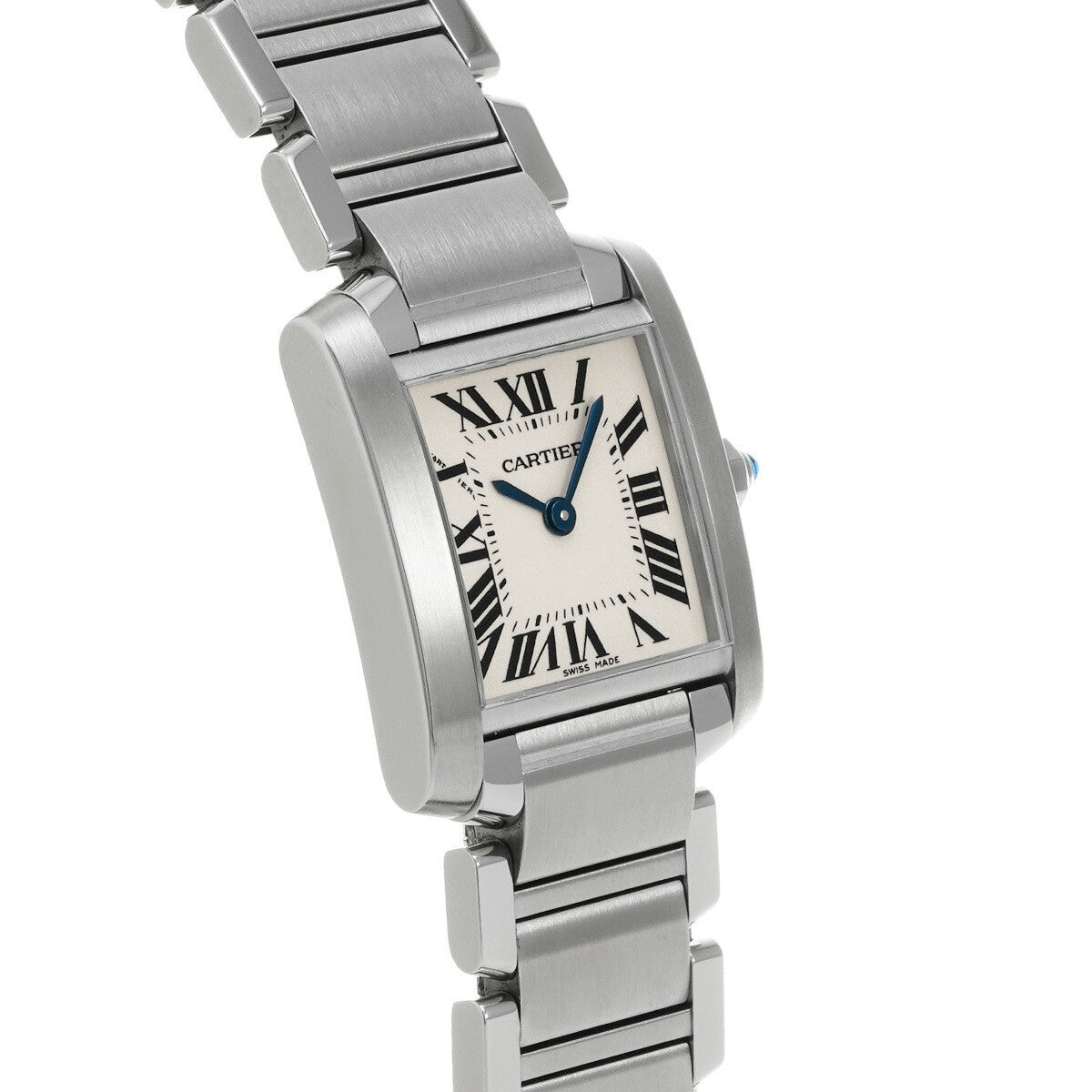 Cartier Tank Francaise Sm W51008Q3 Silver Ladies Used Watch #644523