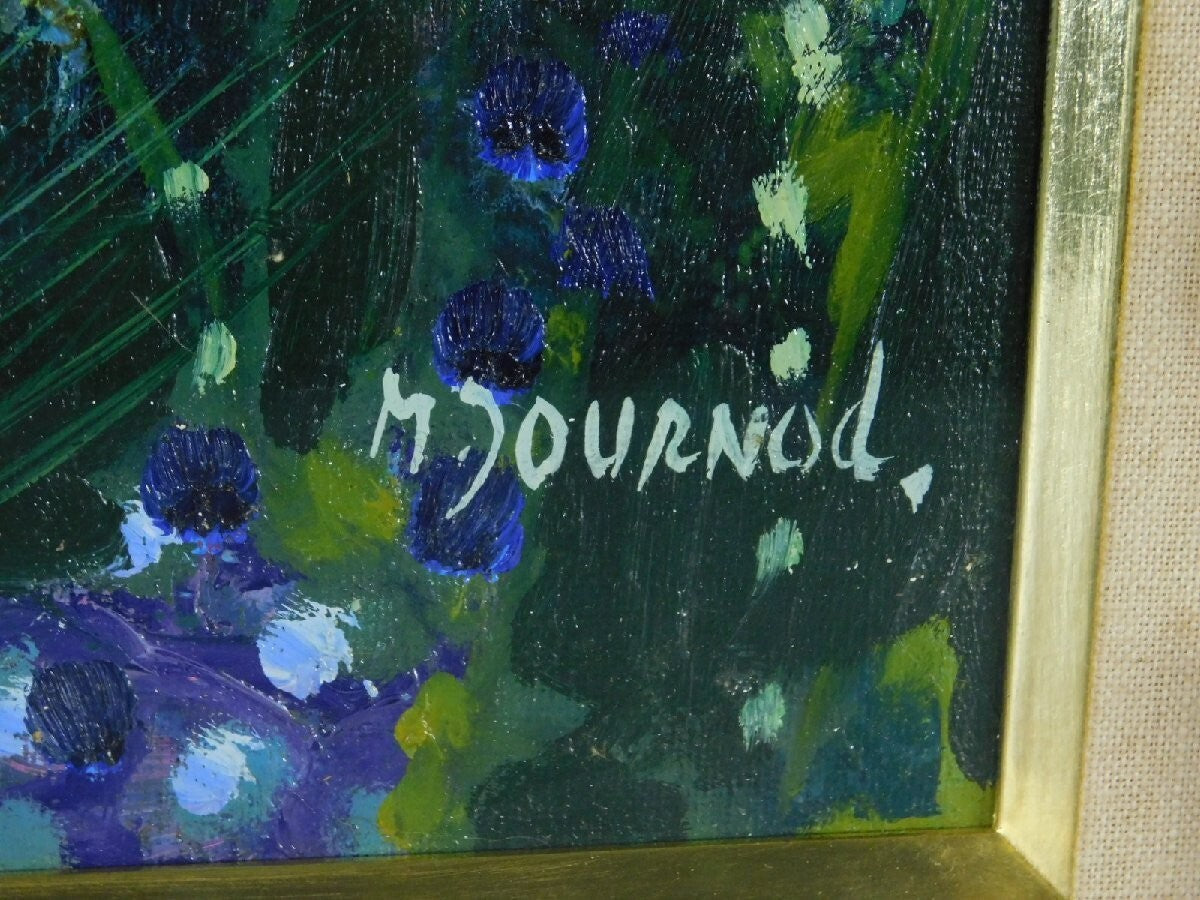 Monique Journod Frence Original Painting Oil On Canvas Signed Framed Still Life