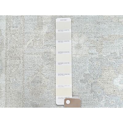 9'1"X12' Sterling Gray Hand Knotted Afghan Peshawar Wool Geometric Rug