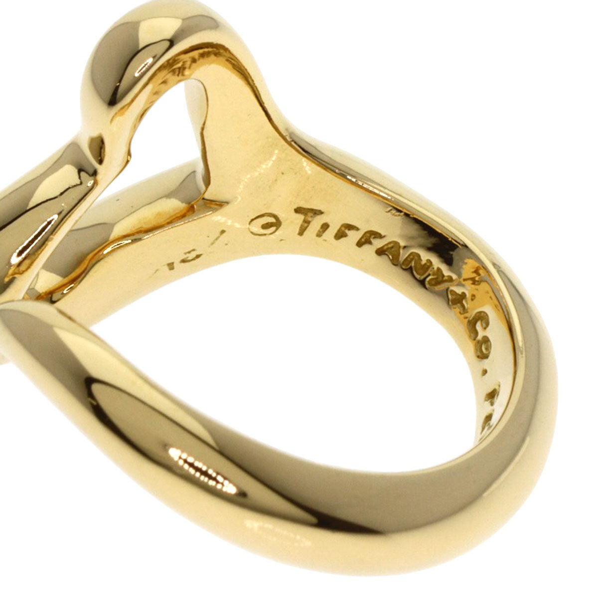 Tiffany&Co. Ring Open Heart K18 Yellow Gold