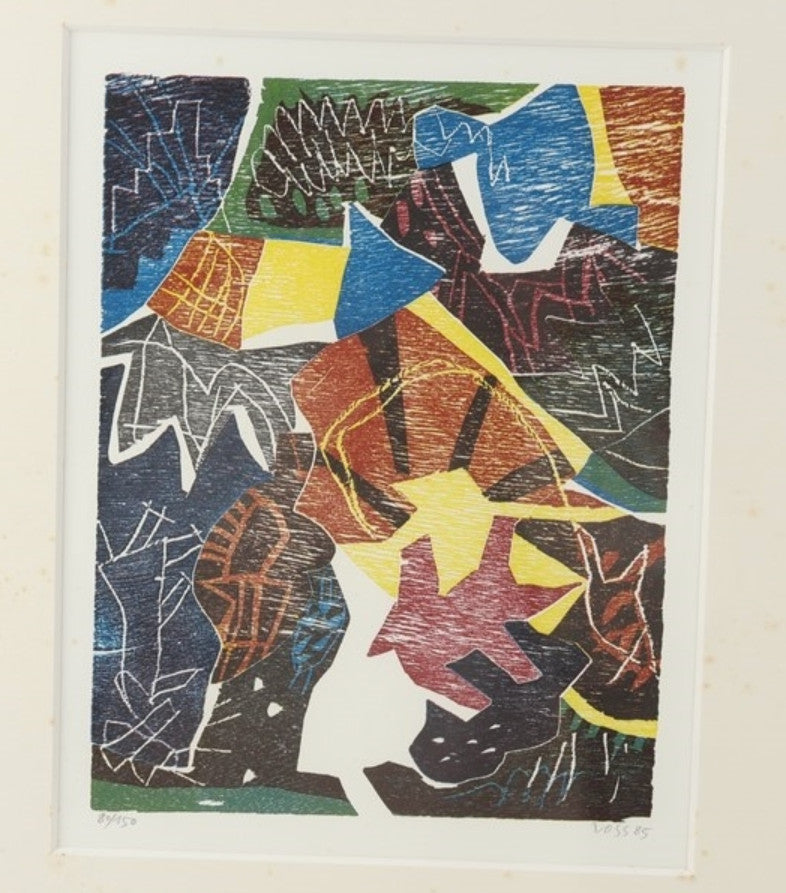 Jan Voss (Germany) Signed Original Woodblock Print Ed150 Limited Framed