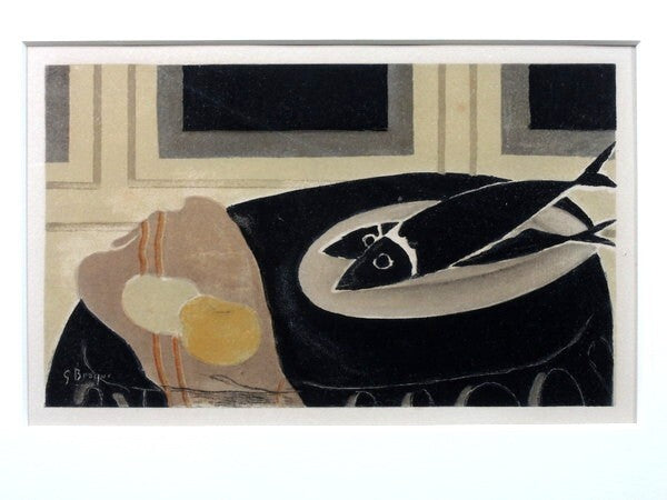 Georges Braque Black Fish With Pitcher Lithograph Set Cubism Ed.225