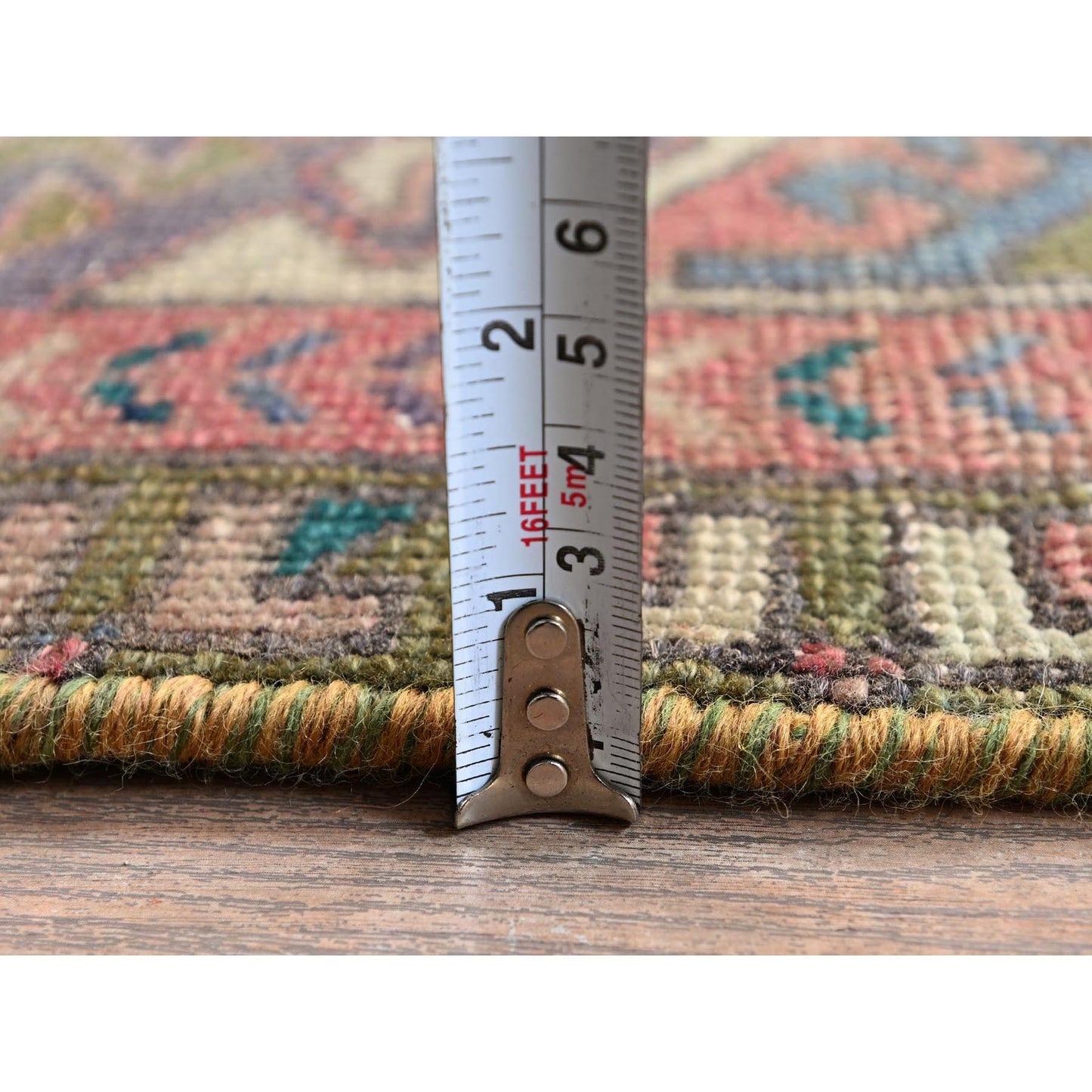 2'7"X9'10" Pink Overdyed Vintage Zoroastrian Hand Knotted Wool Runner Rug