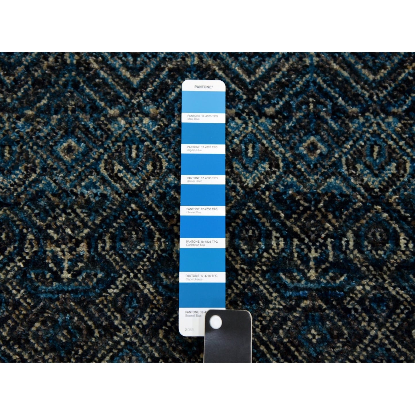 2'5"X12' Blue Kohinoor Herrita Design 100% Wool Hand Knotted Runner Rug