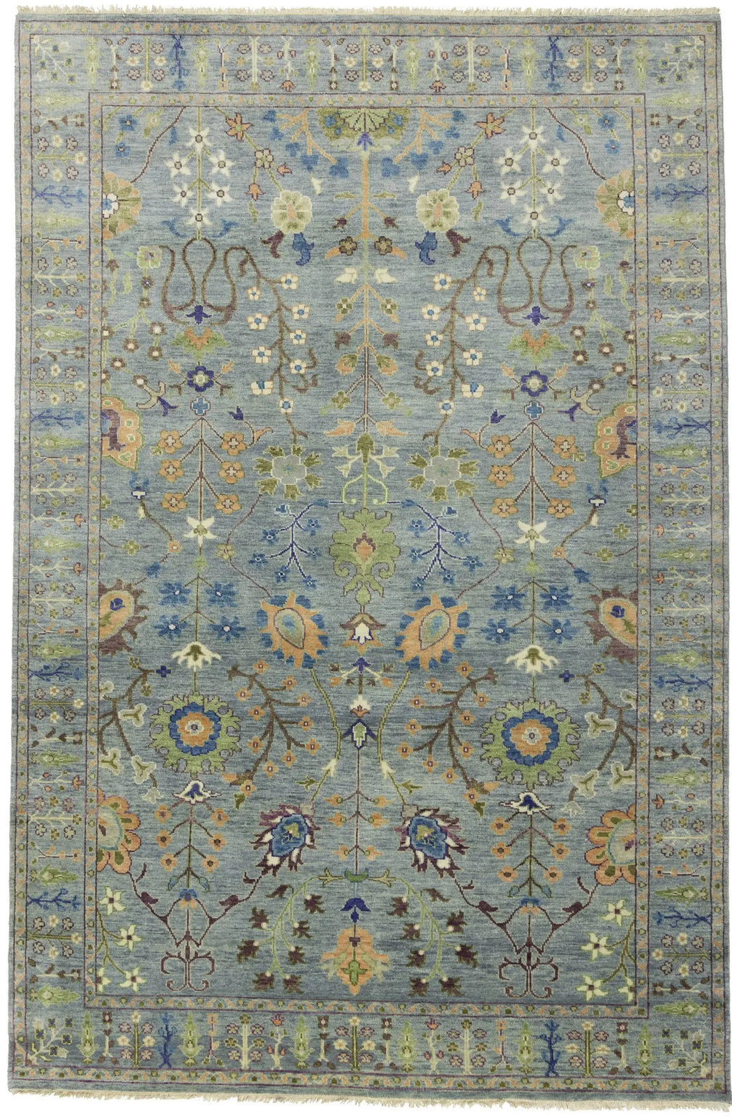 Handmade Tree of Life Oushak Chobi Oriental Rug