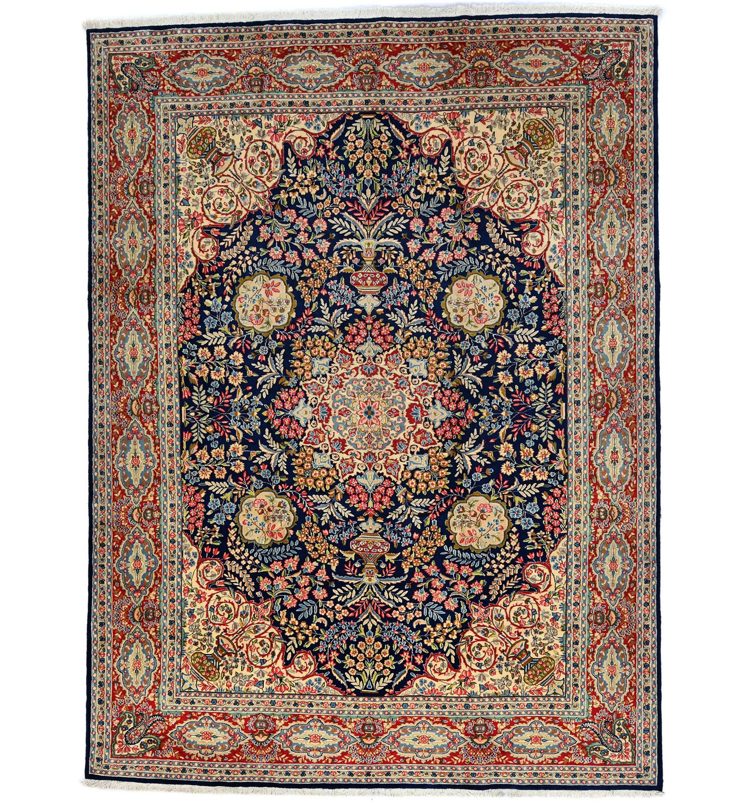 Hand-Knotted Vintage Classic Floral Oriental Rug