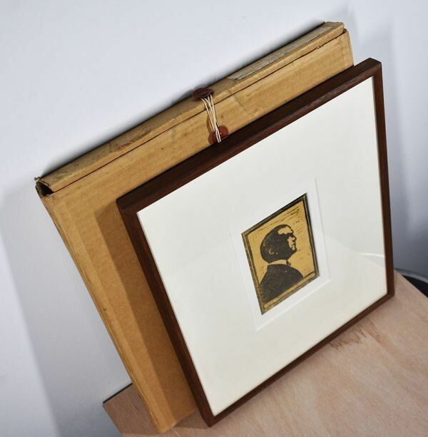 Cyril Edward Power (British) - Self Portrait 1926 Linocut Print Signed Framed
