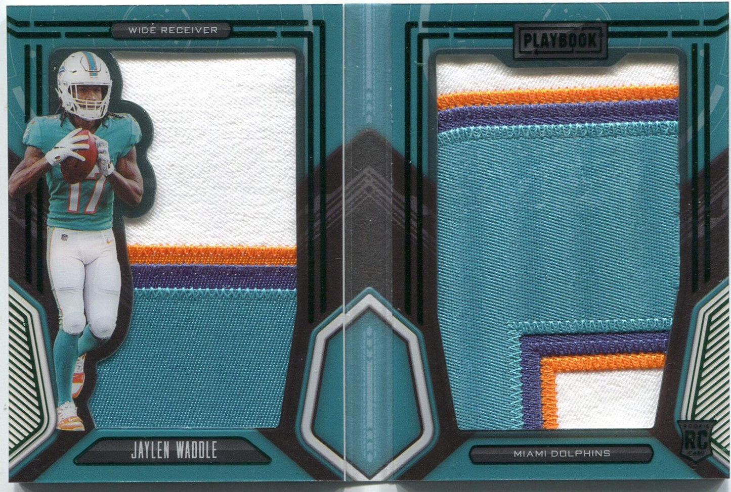 Jaylen Waddle 2021 Panini Playbook Dual 4 Color