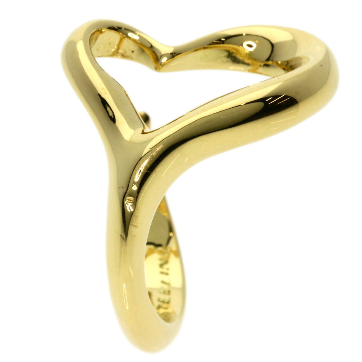 Tiffany&Co. Ring Open Heart K18 Yellow Gold