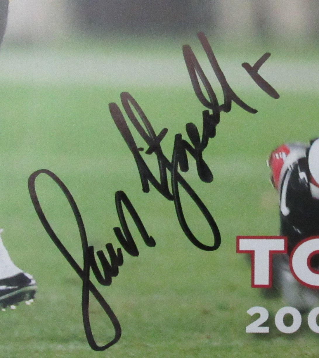 Larry Fitzgerald Signed 2009 Sidelines Arizona Cardinals Newsletter Jsa 190772