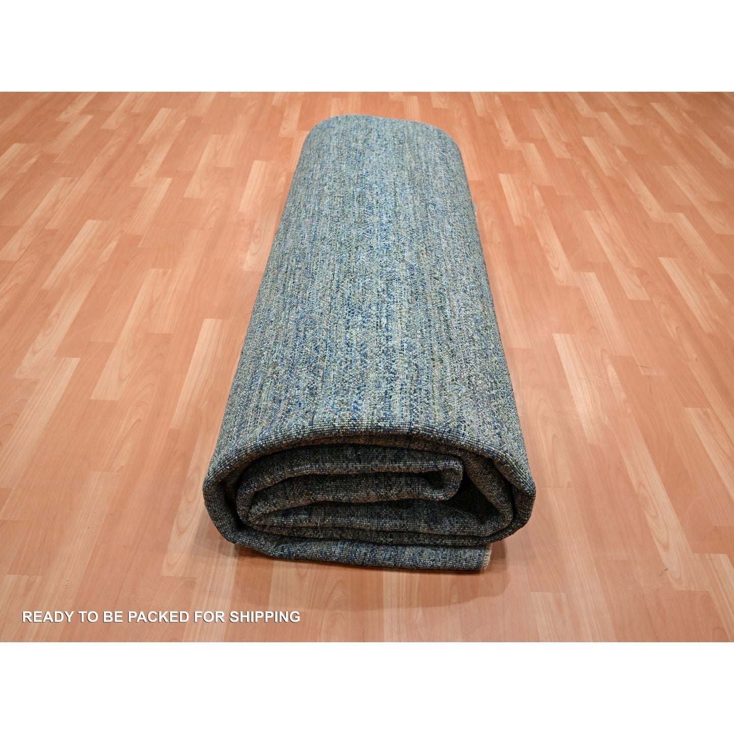 10'1"X14' Imperial Blue Kohinoor Small Design Hand Knotted Pure Wool Rug