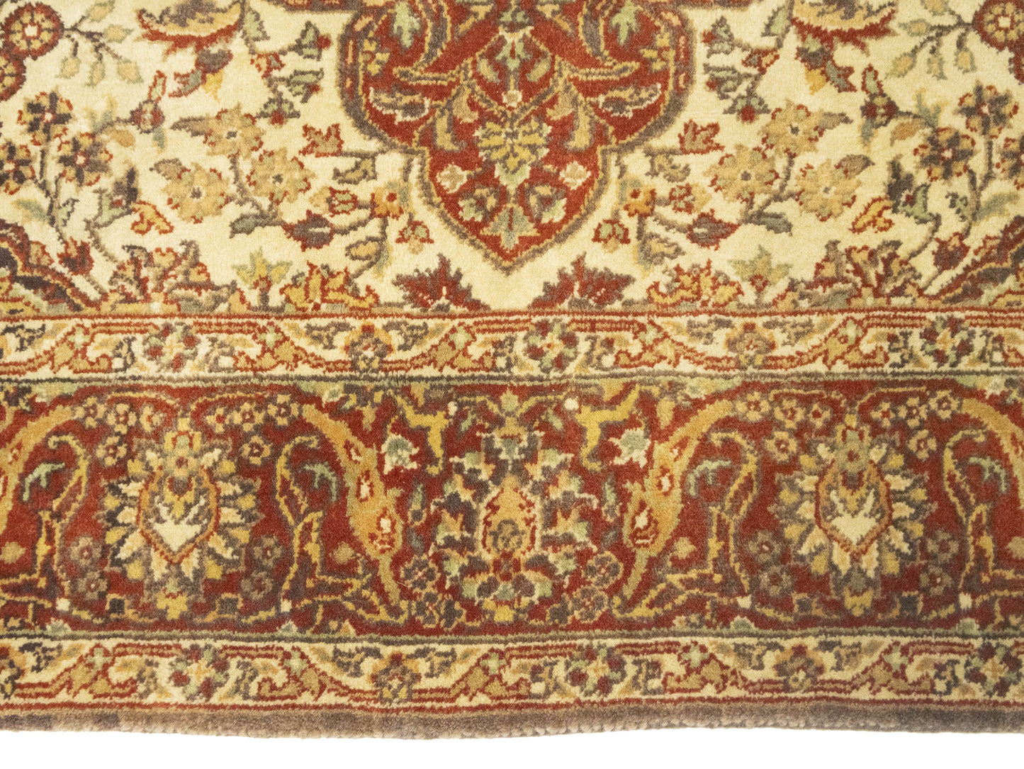 Decor 4X6 ft Handmade Agra Jaipur Rug Thick Pile Wool Oriental Carpet Floral