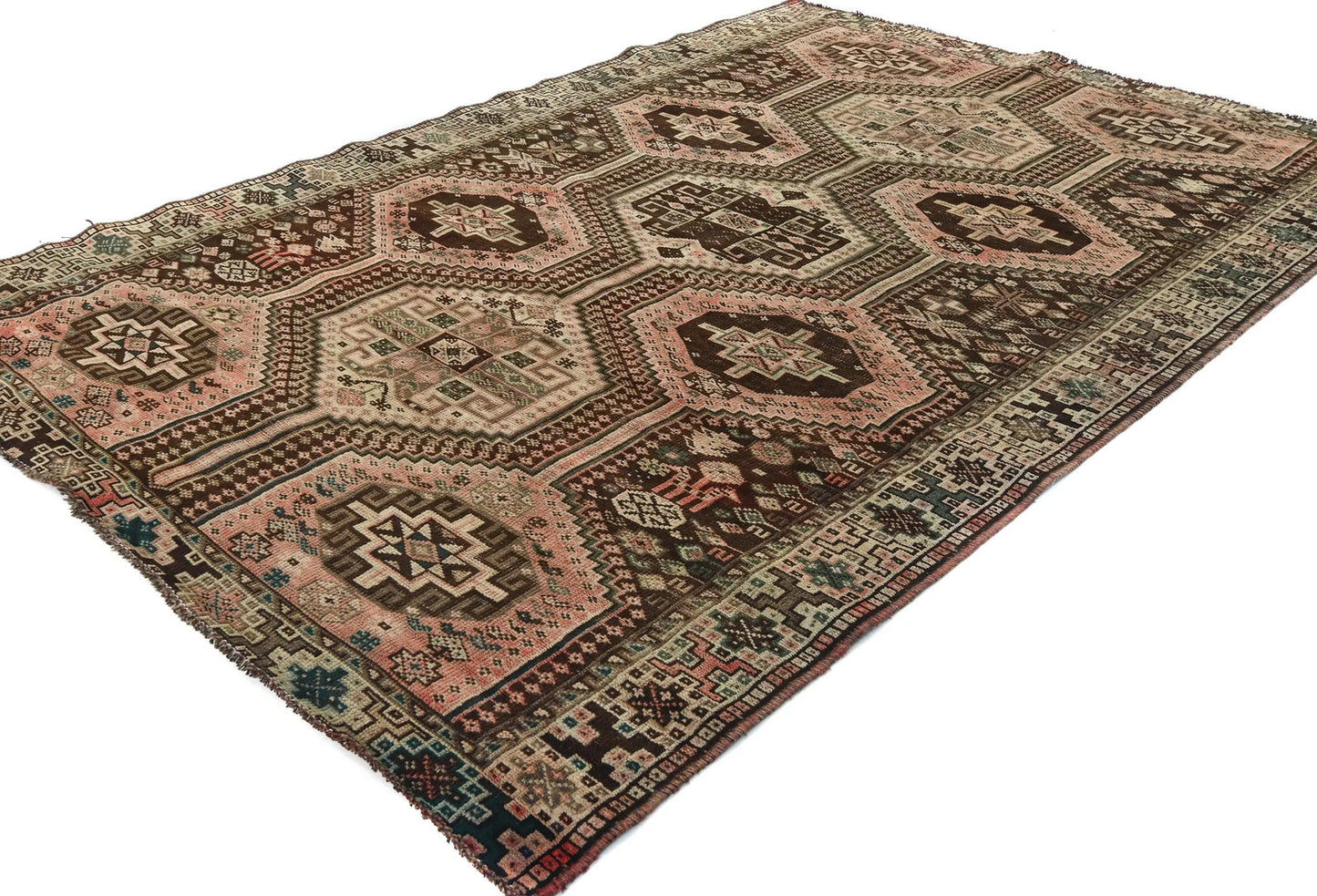 Semi-Antique Tribal Design Wool Oriental Rug