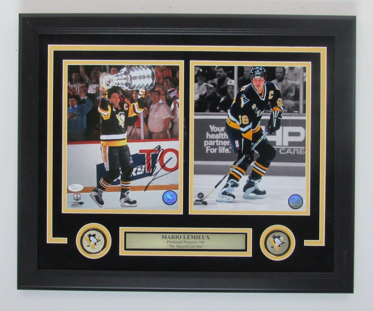 Mario Lemieux Hof Autographed 8X10 Photo Collage
