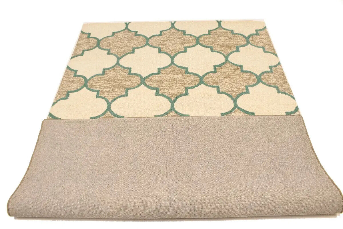 Multicolored Trellis Design 5X8 Hand-Tufted