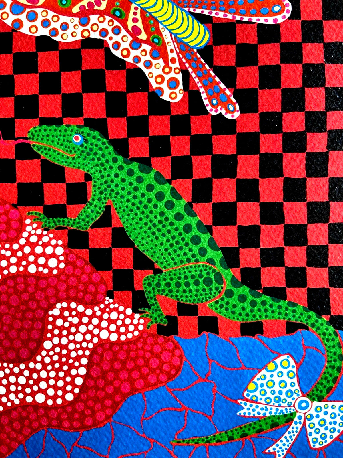 Yayoi Kusama Lithograph Mori Art Museum Coa Hand