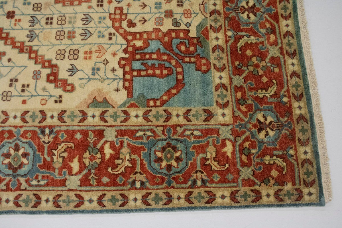9X12 Ft Handmade Wool Indo-Viss Rug Vintage Style