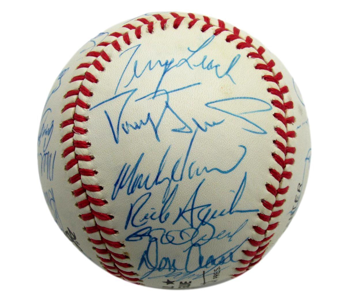1989 Mets Team Autographed By 28 Johnson Carter