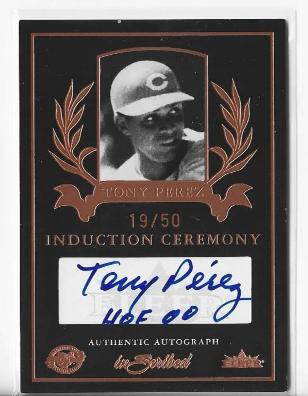 Tony Perez 2004 Fleer Induction Ceremony #19/50 Autograph Card