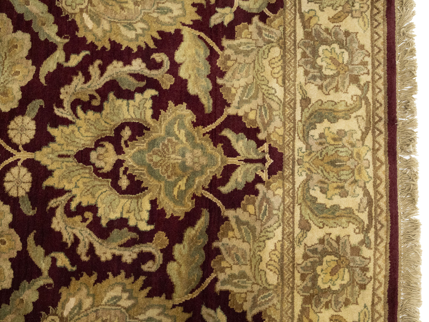 Handmade Thick Pile Oriental Rug Floral Design
