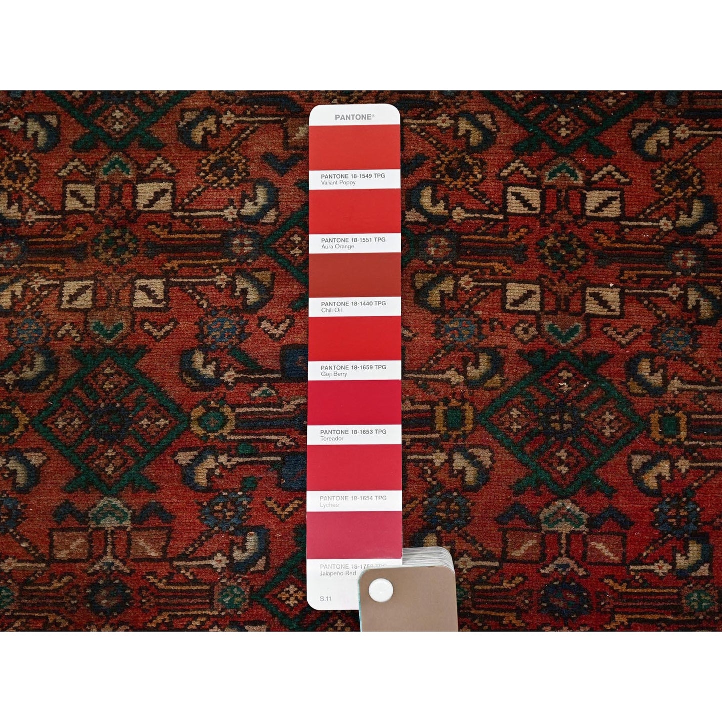 2'5"X9'4" Red Vintage Zoroastrian Khamadan Hand Knotted All Wool Runner Rug