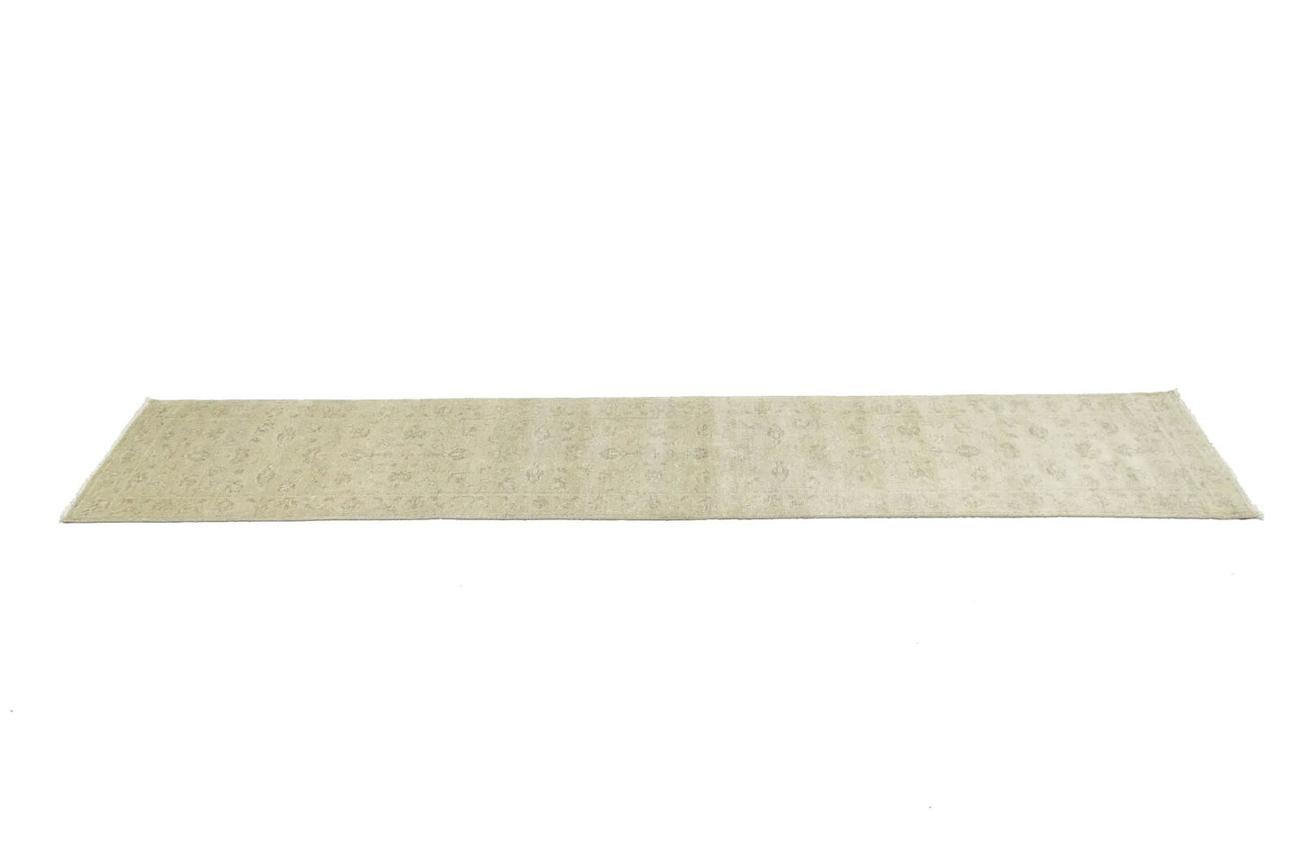 Handmade Wool Oriental Runner Rug Muted Floral