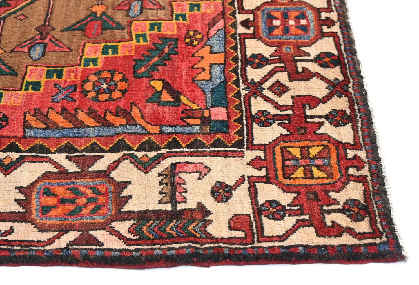 Handmade Vintage Oriental Rug Tribal Design