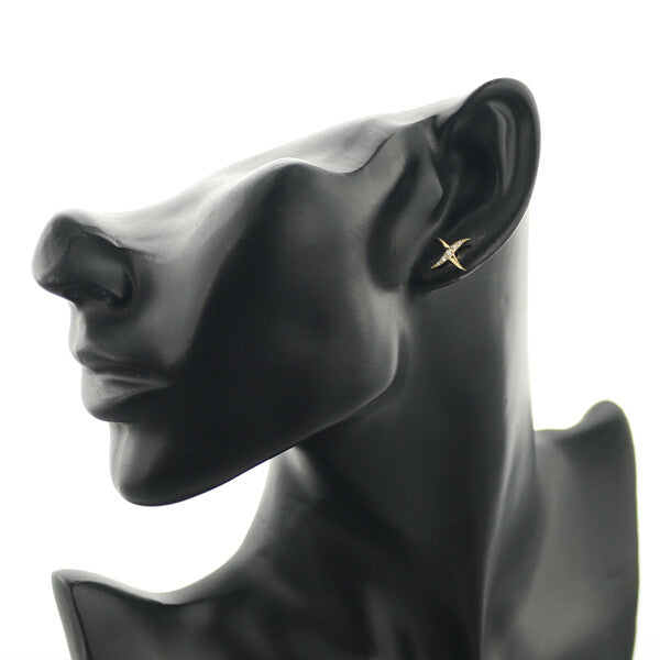Vendome Earrings Diamond Wave Cross 18K 750