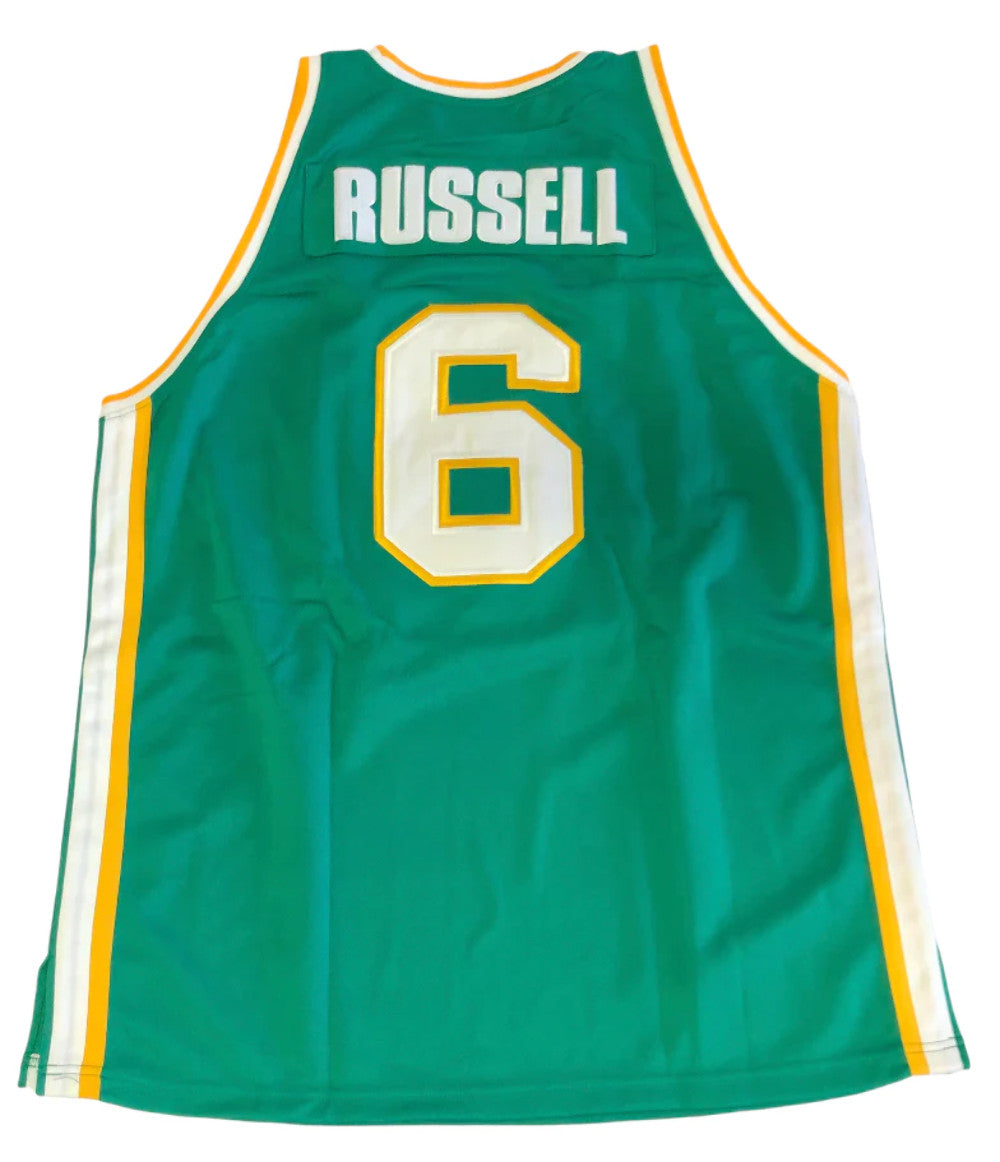 Bill Russell Autographed Usf Green Jersey