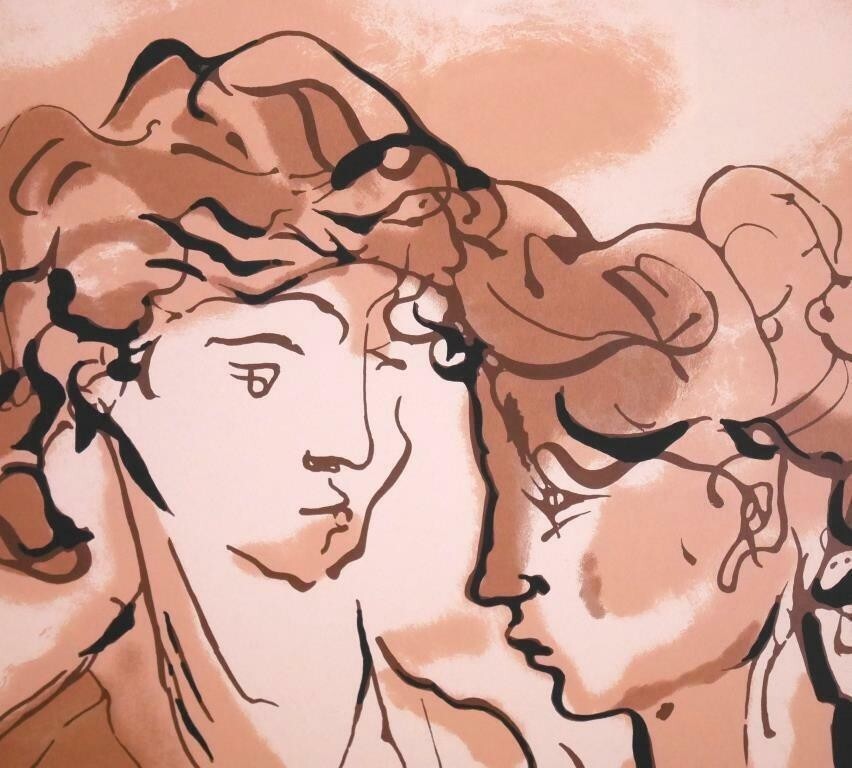 Jordi Serra (Spain Potter) Original Lithograph Art Print Signed Numbered Framed