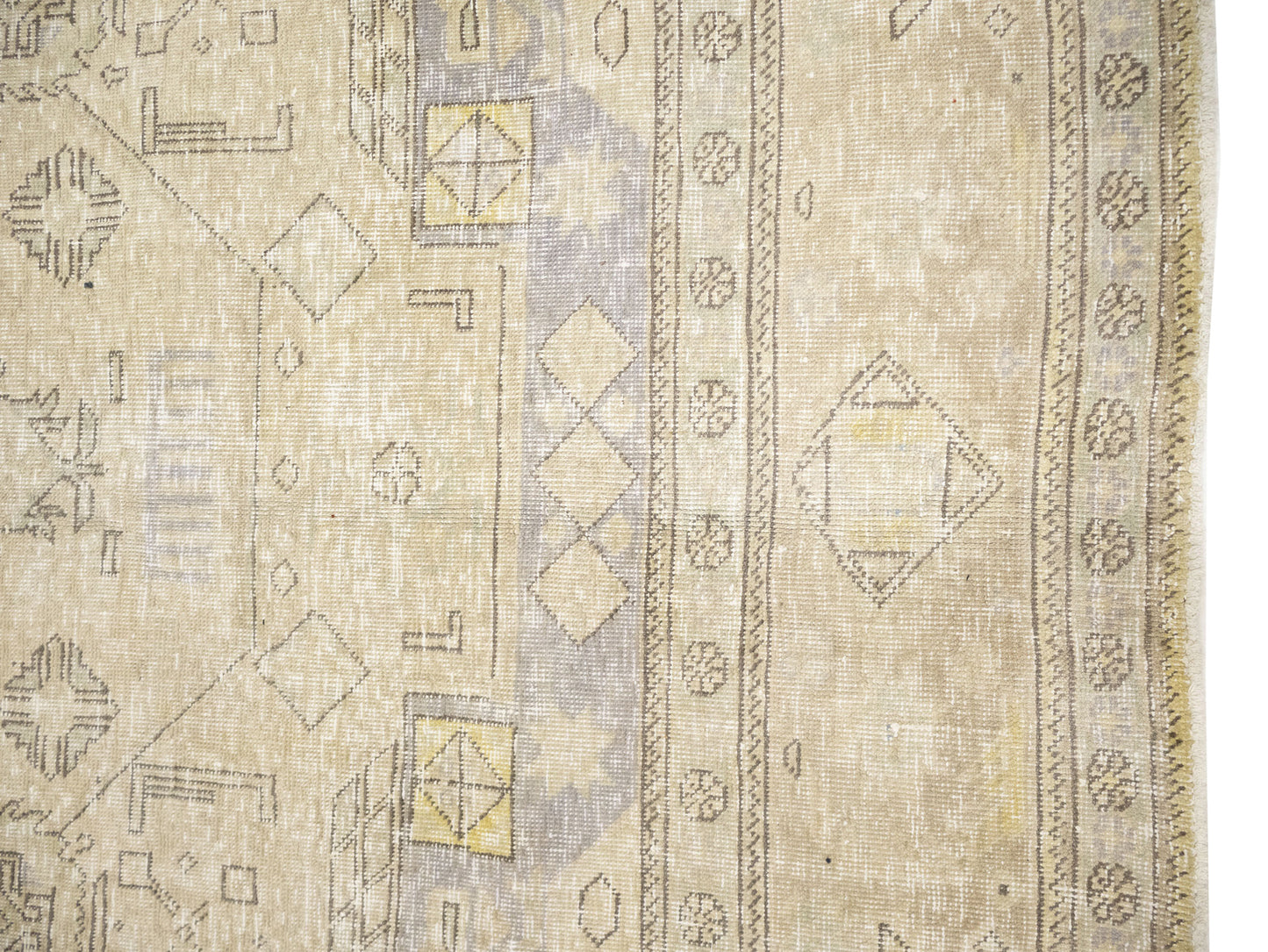 Semi-Antique Handmade Floral Oriental Rug Vintage