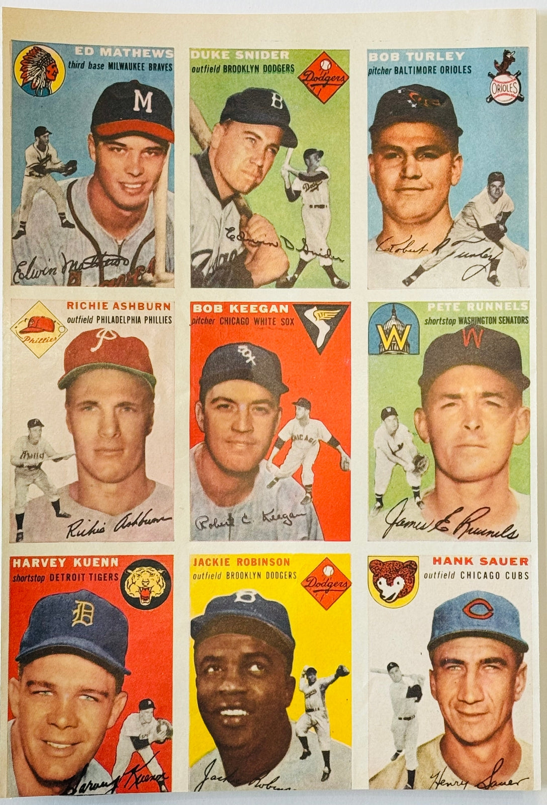 Sports Illustrated Aug 16, 1954 First Issue Complete W/Uncut Baseball Cards And