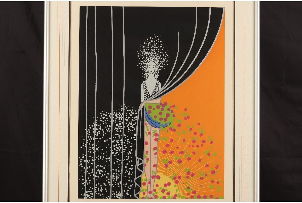 Erte "Printemps" Embossed Color Serigraph