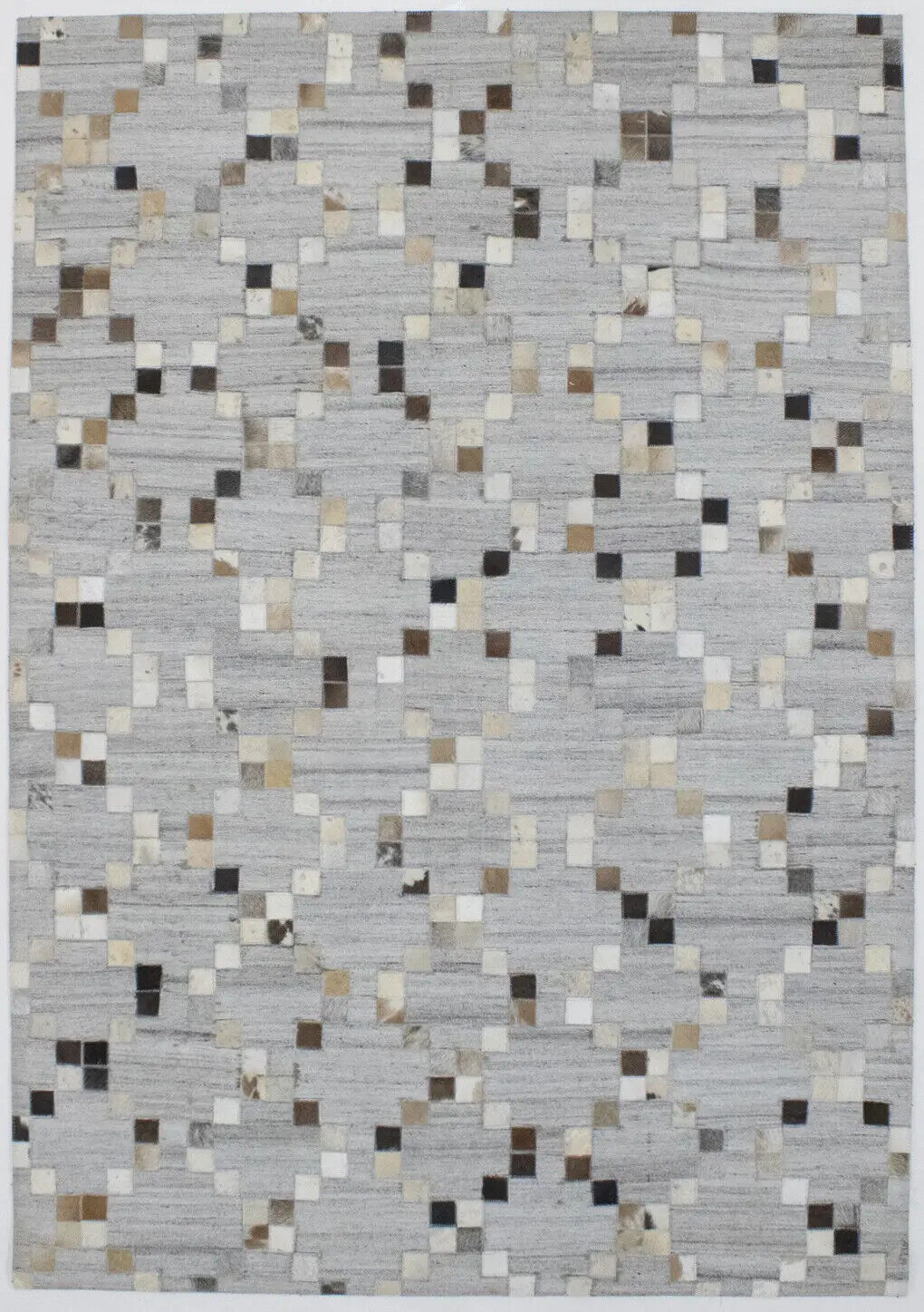 Handcrafted Cowhide Patchwork Rug New