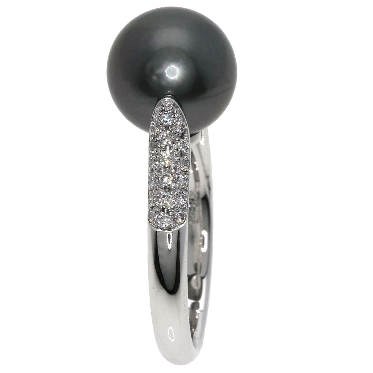Akoya Pearl Pearl Diamond Ring K18 White Gold