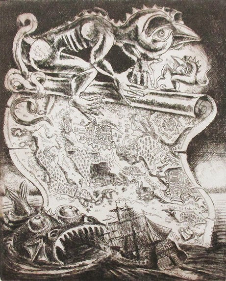 Jiri Havlicek Etching Title Signed Czech 1978 Framed Ed.E.A. Original Artwork