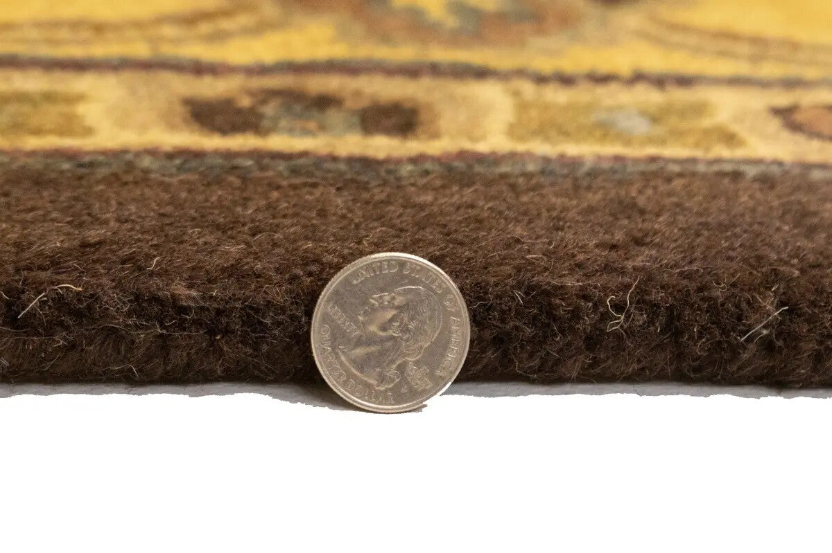 Hand-Tufted Dark Brown Classic Floral Rug