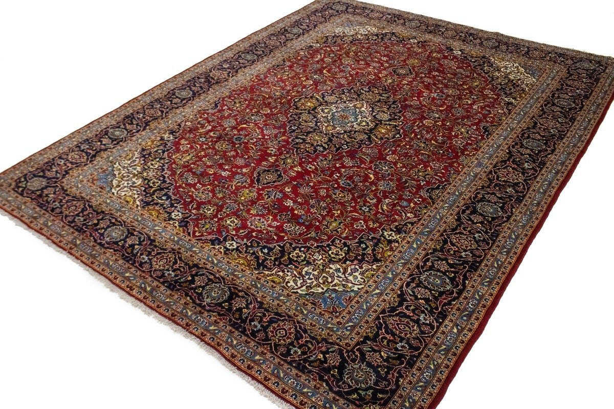 Large Hand-Knotted Vintage Oriental Rug