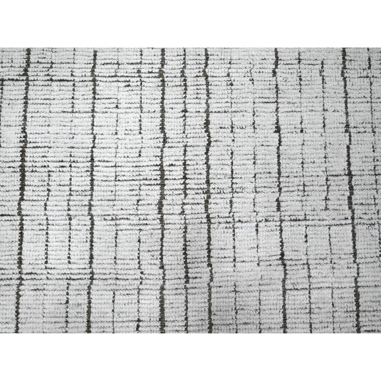 12'2"X15'9" Ivory Hand Knotted Moroccan Weave Wool Oversized Oriental Rug