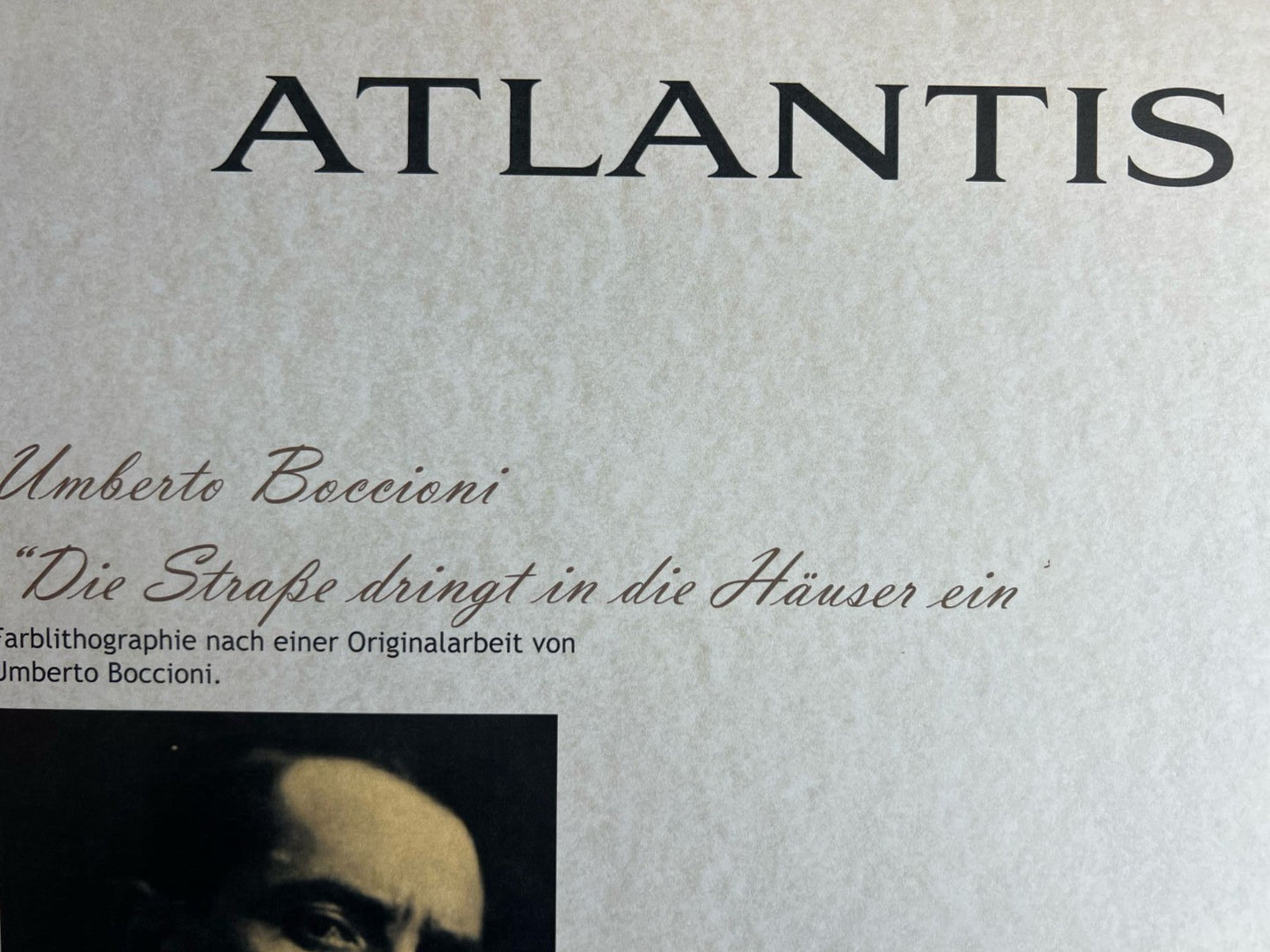 Umberto Boccioni Lithograph Coa Signed In Pen Numbered 180 In Pencil